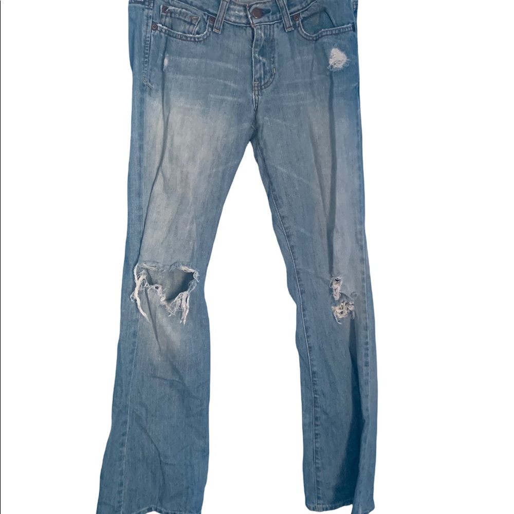 Vintage Y2K Abercrombie & Fitch Distressed Embellished Back Pockets Jeans Size 2